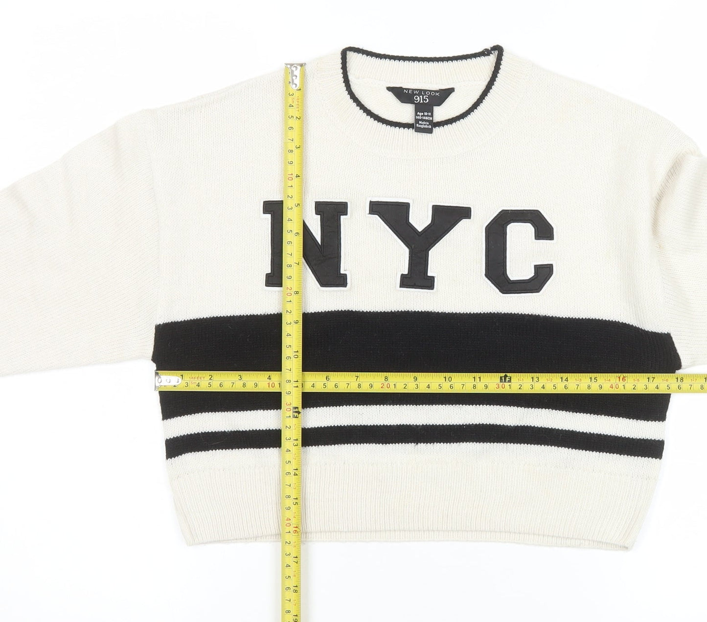 Girls UK Size 10-11 Years New Look Ivory Pullover Jumper