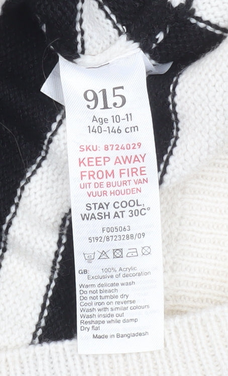 Girls UK Size 10-11 Years New Look Ivory Pullover Jumper