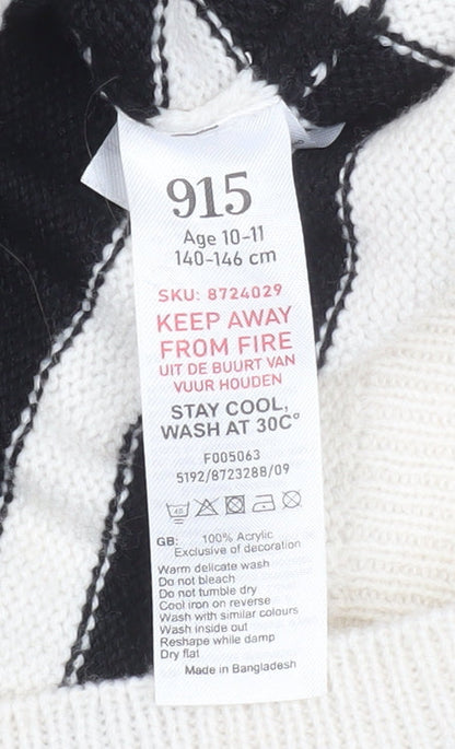 Girls UK Size 10-11 Years New Look Ivory Pullover Jumper