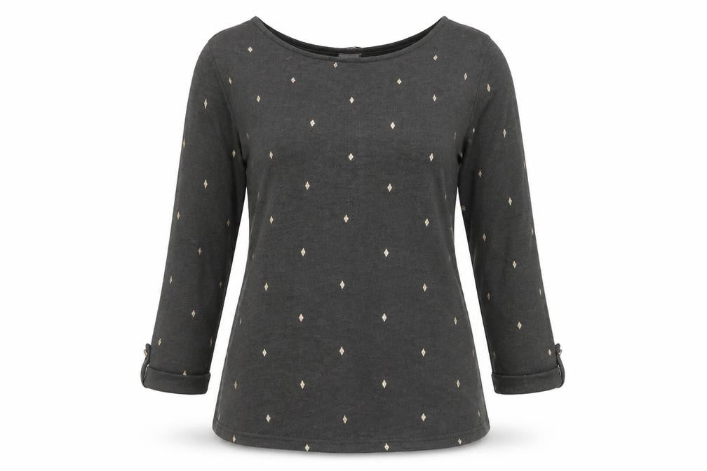 Womens UK Size M Grace & Mila Grey Basic Blouse