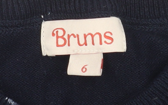 Boys UK Size 6 Years Brums Blue Pullover Jumper