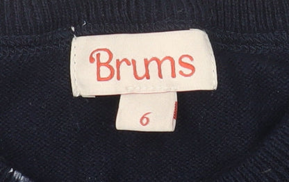 Boys UK Size 6 Years Brums Blue Pullover Jumper