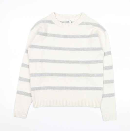 Womens UK Size XS Marks and Spencer Ivory Pullover Jumper