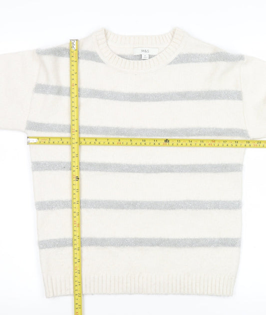 Womens UK Size XS Marks and Spencer Ivory Pullover Jumper