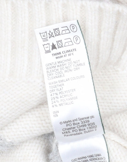 Womens UK Size XS Marks and Spencer Ivory Pullover Jumper