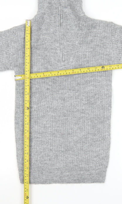 I Love Girlswear Grey Knit High Neck Pullover Sweatshirt Age 8 Years