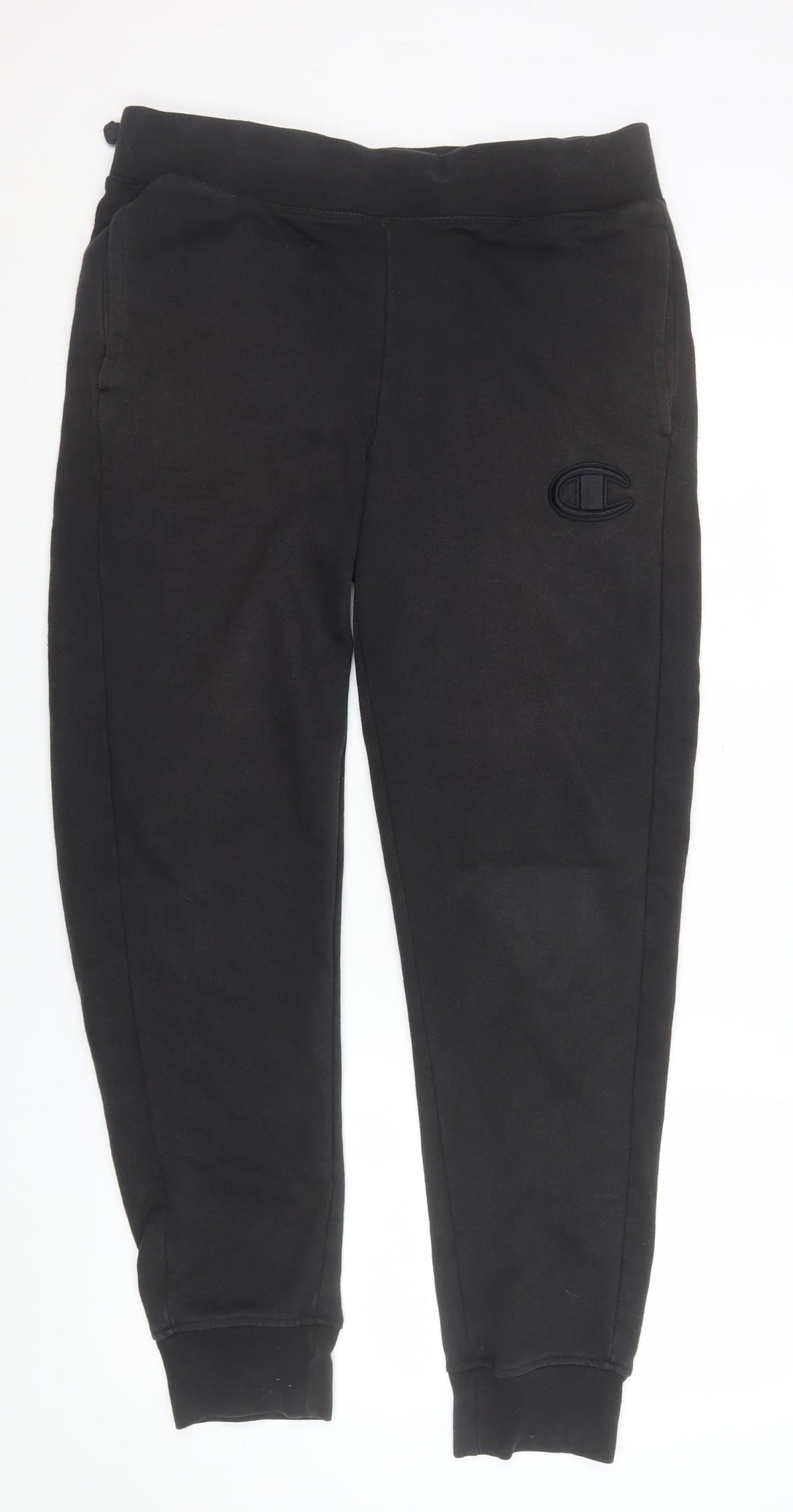 Mens UK Size M Champion Regular Fit Jogger Black Trousers
