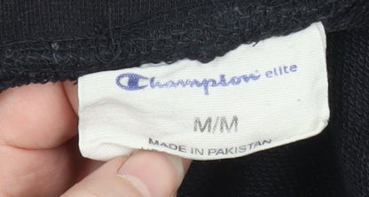 Mens UK Size M Champion Regular Fit Jogger Black Trousers
