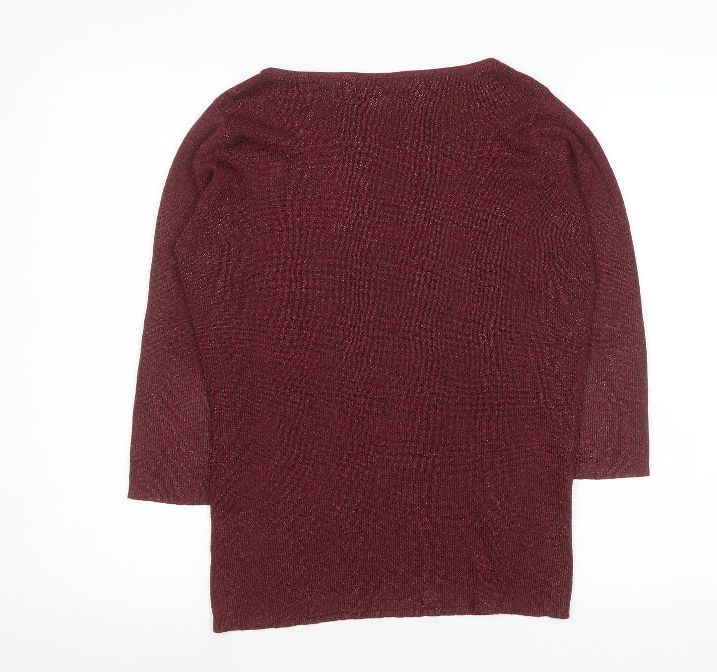 Womens UK Size 10-12 Berkertex Red Basic Blouse