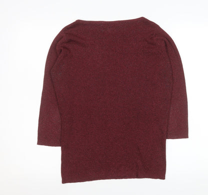 Womens UK Size 10-12 Berkertex Red Basic Blouse