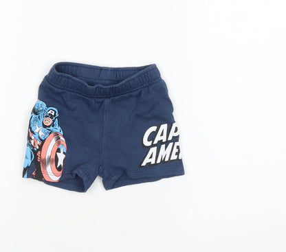 Zara Marvel Captain America Blue Shorts 18 Months Unisex Baby