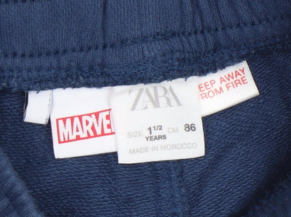 Zara Marvel Captain America Blue Shorts 18 Months Unisex Baby