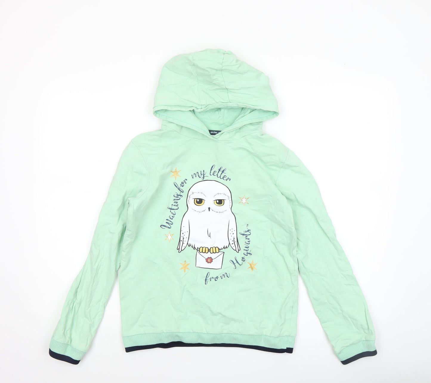 Girls UK Size 12-13 Years Harry Potter Green Pullover Hoodie