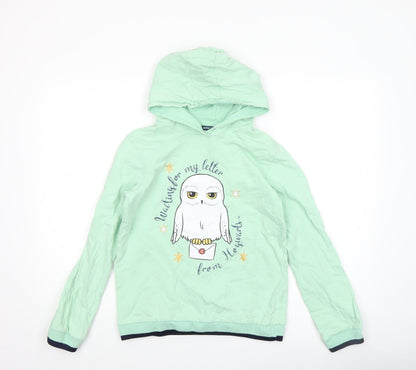 Girls UK Size 12-13 Years Harry Potter Green Pullover Hoodie