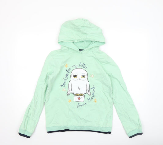 Girls UK Size 12-13 Years Harry Potter Green Pullover Hoodie