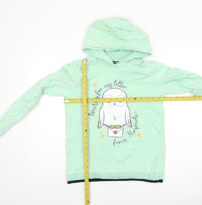 Girls UK Size 12-13 Years Harry Potter Green Pullover Hoodie