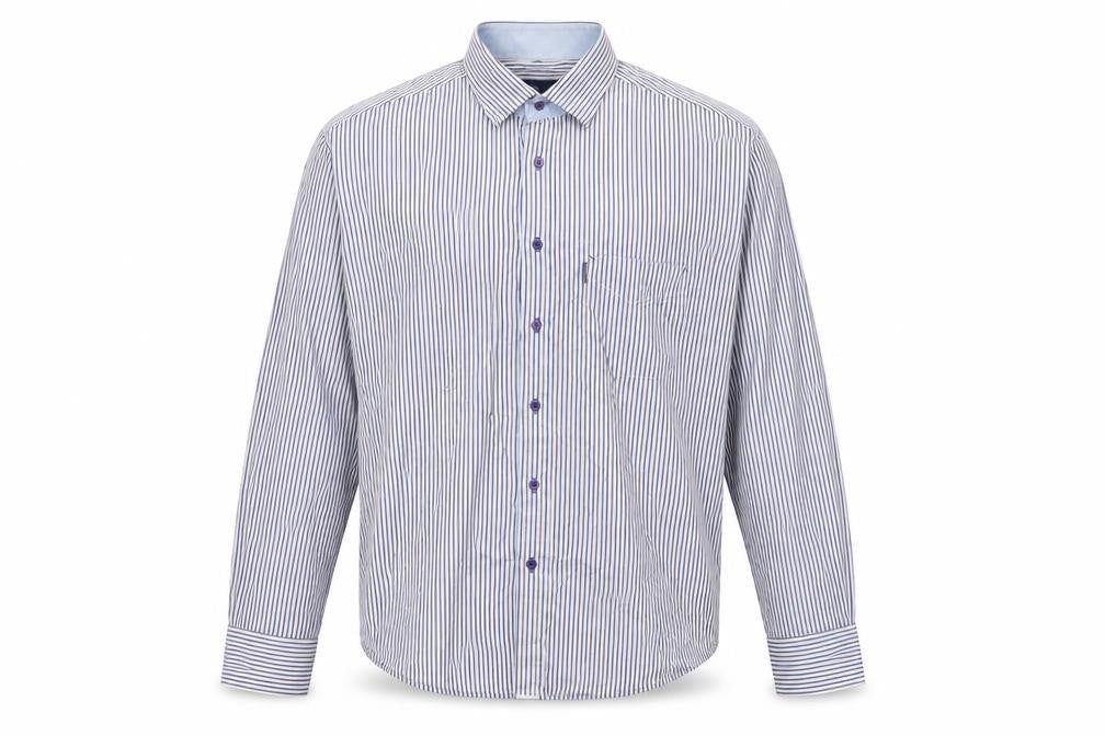 Mens UK Collar Size XL André Smart Blue  Dress Shirt