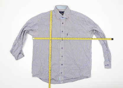 Mens UK Collar Size XL André Smart Blue  Dress Shirt
