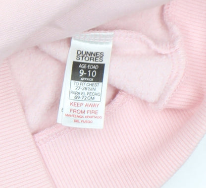 Girls UK Size 9-10 Years Dunnes Stores Pink Full Zip Hoodie
