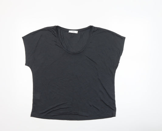 Womens UK Size L MNG Black Basic T-Shirt