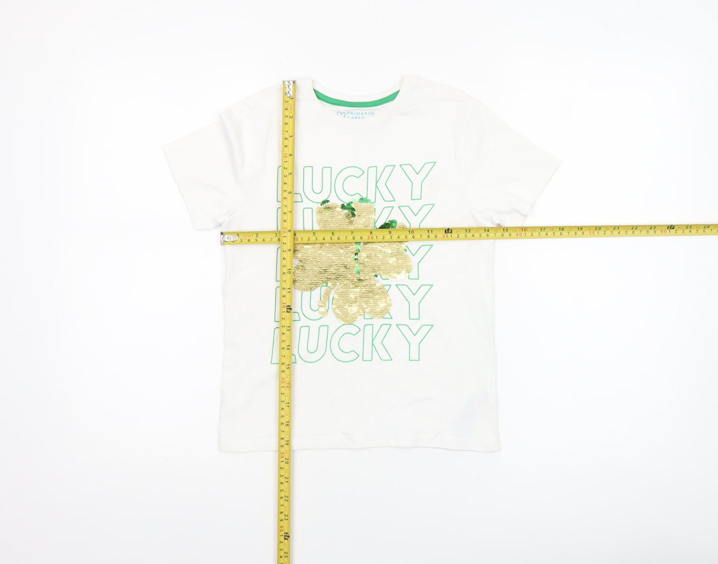 Girls UK Size 7-8 Years Primark White Basic T-Shirt
