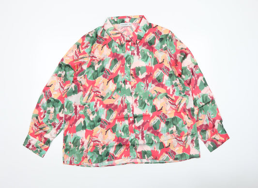 Womens UK Size 20 Gallery Multicoloured Basic Button-Up