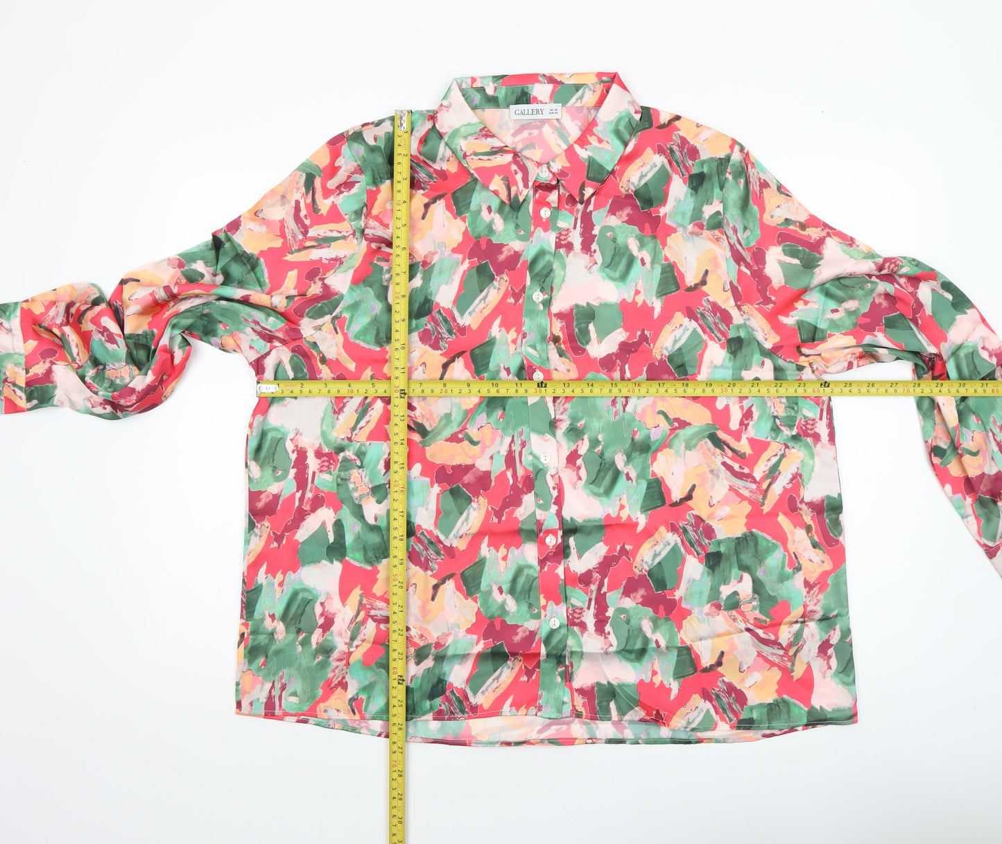 Womens UK Size 20 Gallery Multicoloured Basic Button-Up