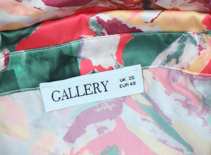 Womens UK Size 20 Gallery Multicoloured Basic Button-Up