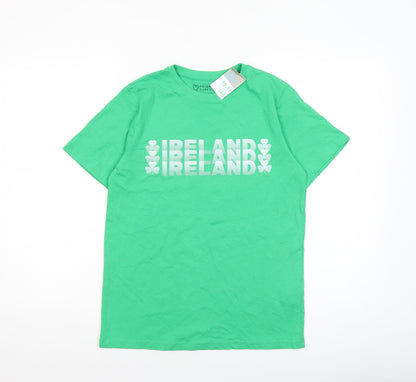 Boys UK Size 10-11 Years Primark Green Basic T-Shirt
