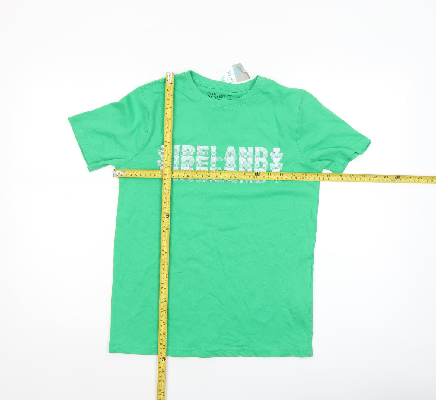 Boys UK Size 10-11 Years Primark Green Basic T-Shirt