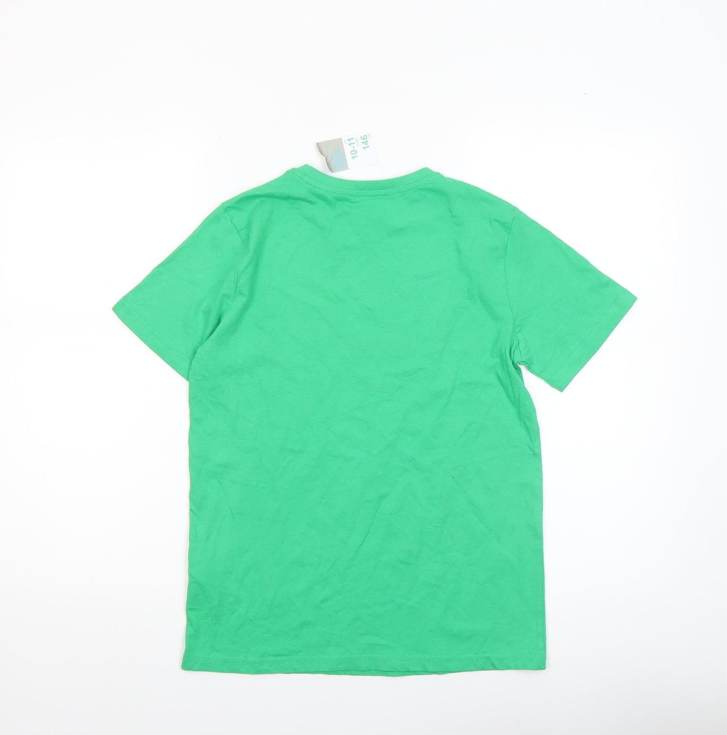 Boys UK Size 10-11 Years Primark Green Basic T-Shirt