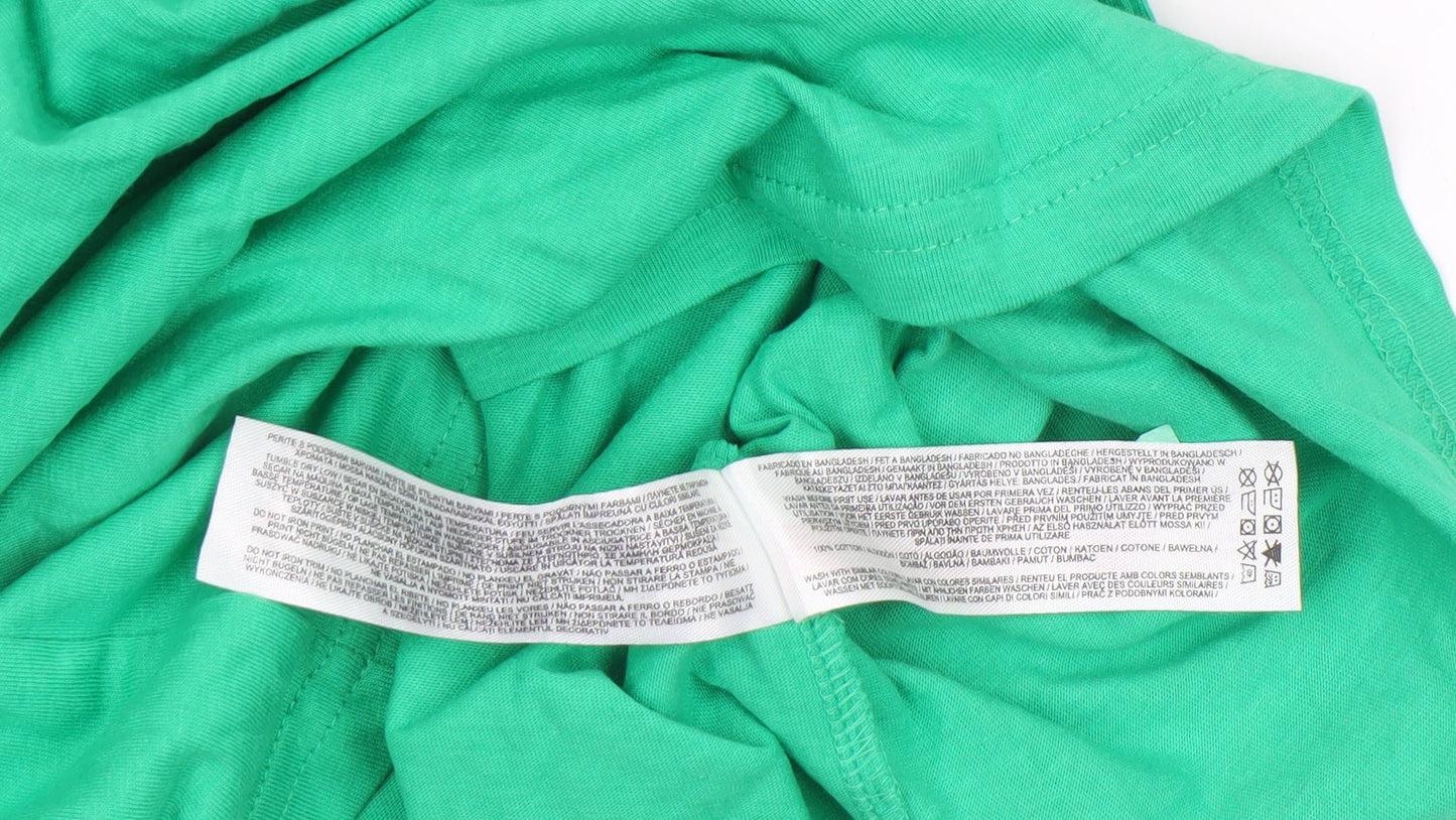 Boys UK Size 10-11 Years Primark Green Basic T-Shirt