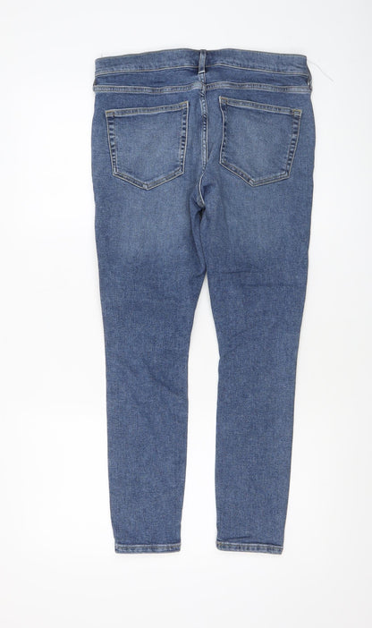 Topshop Womens Blue Jamie Maternity Skinny Jeans Size 10 L30