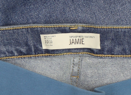 Topshop Womens Blue Jamie Maternity Skinny Jeans Size 10 L30