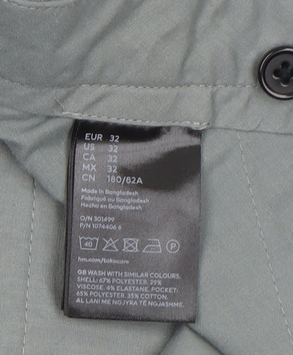 Mens UK Size M H&M Slim Fit Dress Pants Grey Trousers