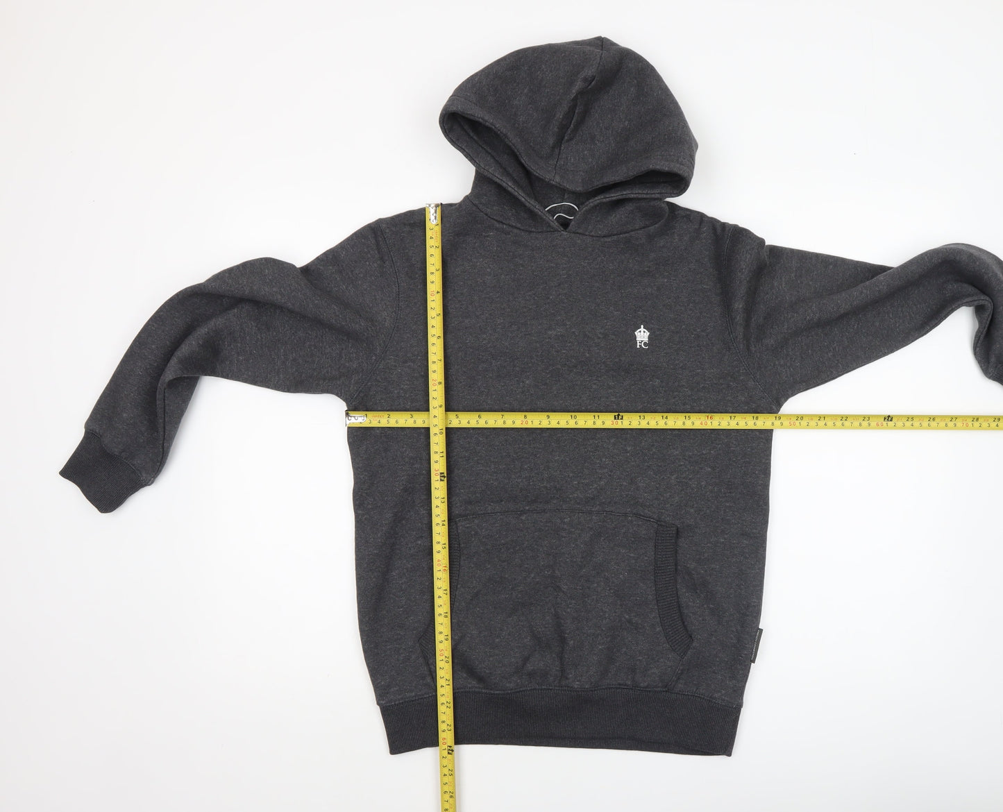 Boys UK Size 13-14 Years French Connection Grey Pullover Hoodie
