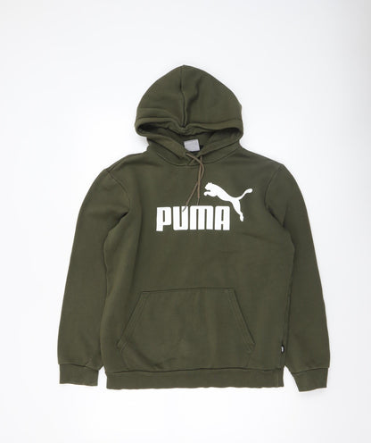 Mens UK Size S PUMA Green Pullover Hoodie
