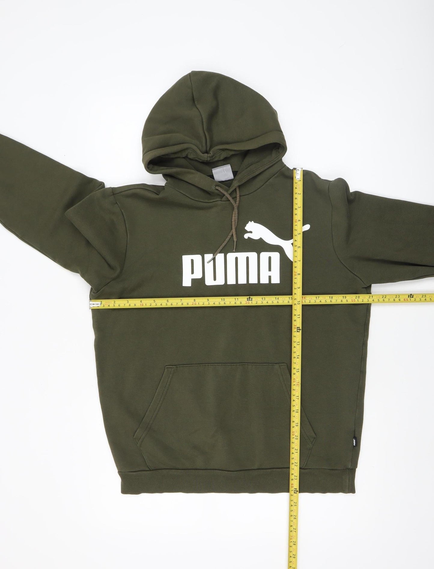 Mens UK Size S PUMA Green Pullover Hoodie