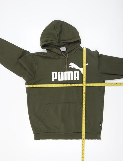 Mens UK Size S PUMA Green Pullover Hoodie
