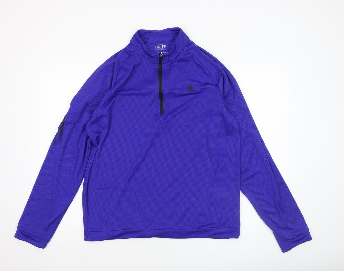 Mens UK Size M adidas Purple 1/4 Zip Sweatshirt