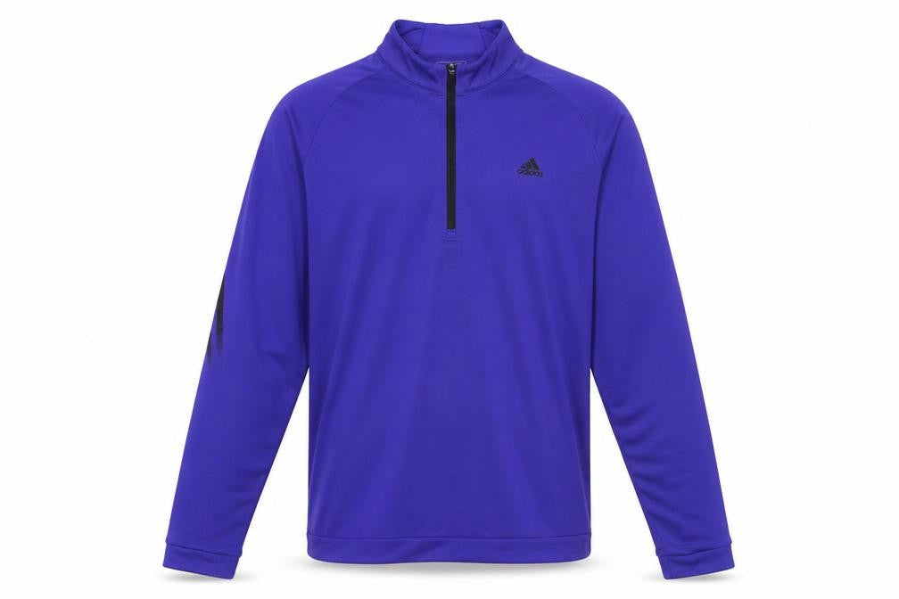 Mens UK Size M adidas Purple 1/4 Zip Sweatshirt