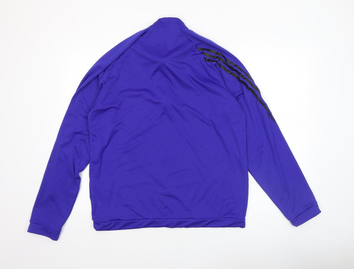 Mens UK Size M adidas Purple 1/4 Zip Sweatshirt