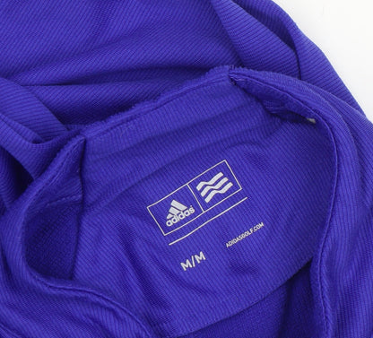 Mens UK Size M adidas Purple 1/4 Zip Sweatshirt