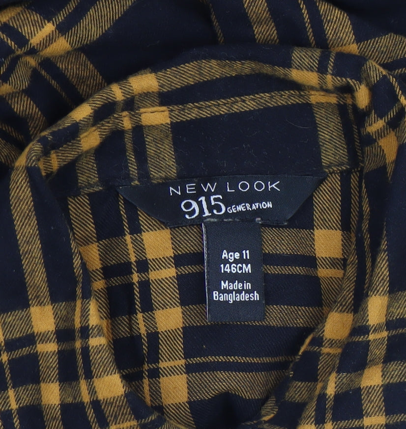 Boys UK Size 11 Years New Look Yellow Basic Button-Up