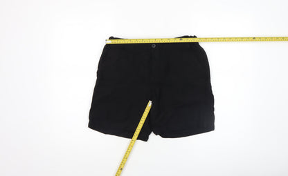 Dunnes Women’s Black Linen Blend Chino Shorts Size 8
