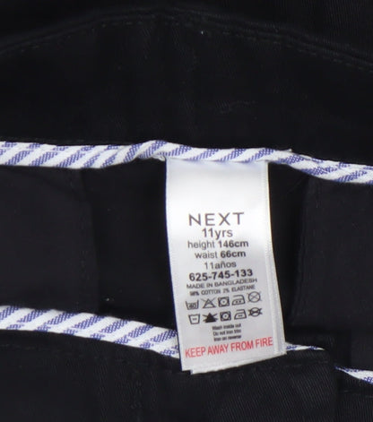 Boys UK Size 11 Years NEXT Slim Fit Chino Black Trousers