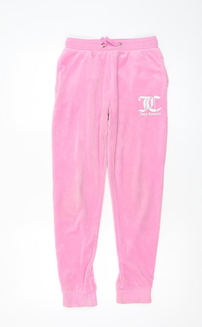 Girls UK Size 12-13 Years Juicy Couture Regular Fit Jogger Pink Trousers