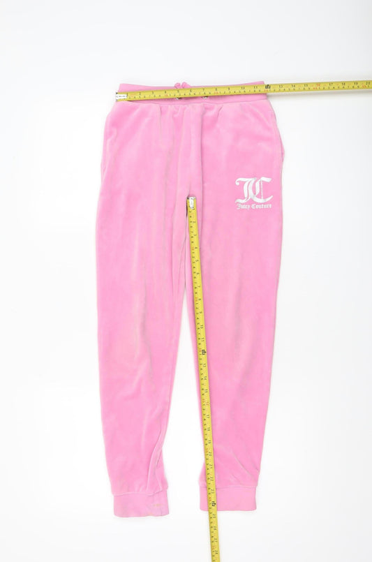 Girls UK Size 12-13 Years Juicy Couture Regular Fit Jogger Pink Trousers