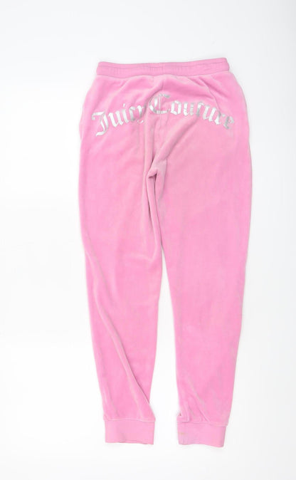 Girls UK Size 12-13 Years Juicy Couture Regular Fit Jogger Pink Trousers
