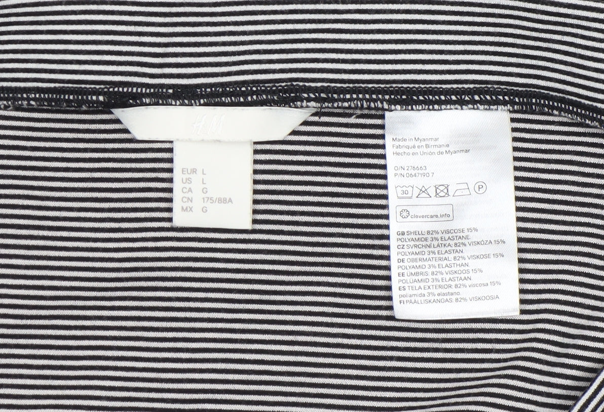 Womens UK Size L H&M Wrap Jersey Skirt